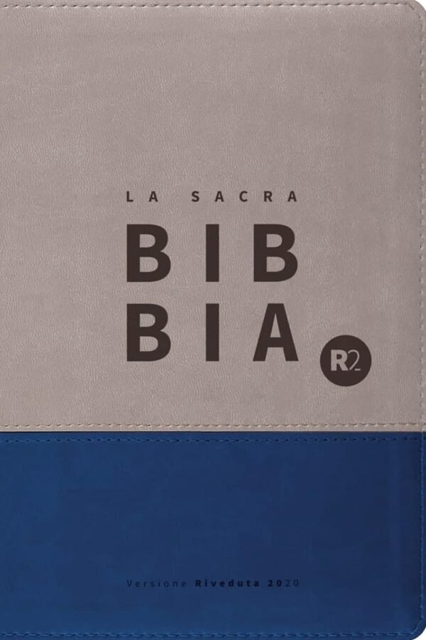 BIBBIA R2 - SIMILPELLE - BICOLORE GRIGIO/BLU