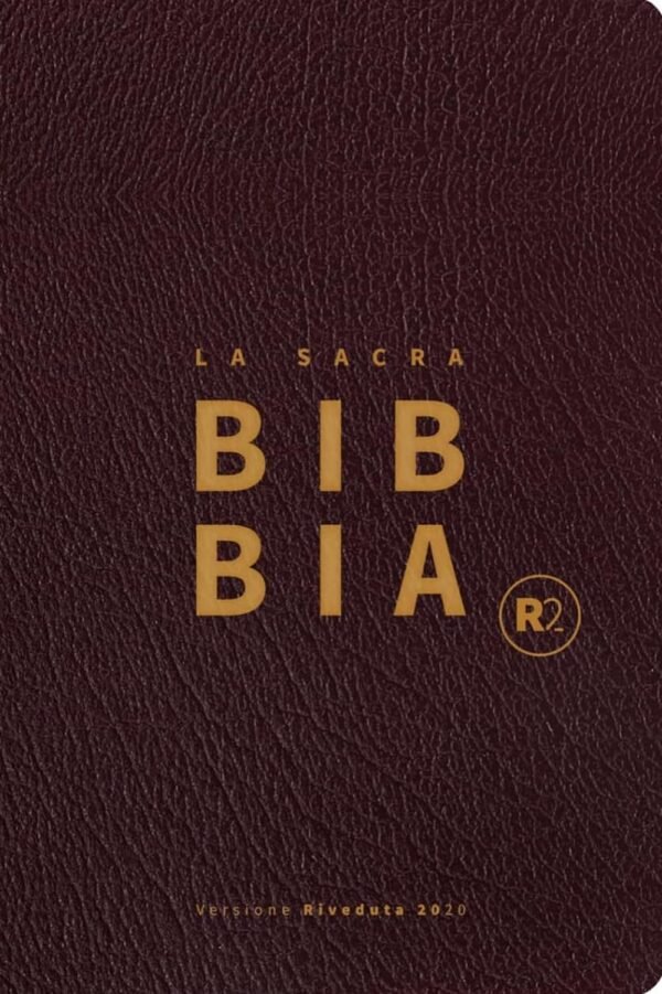 BIBBIA R2 - PELLE - BORDEAUX - TITOLO E TAGLIO ORO